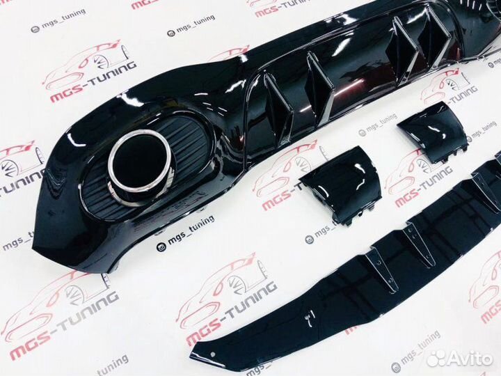 Диффузор с хром насадками w177 А35 AMG Хэтчбэк