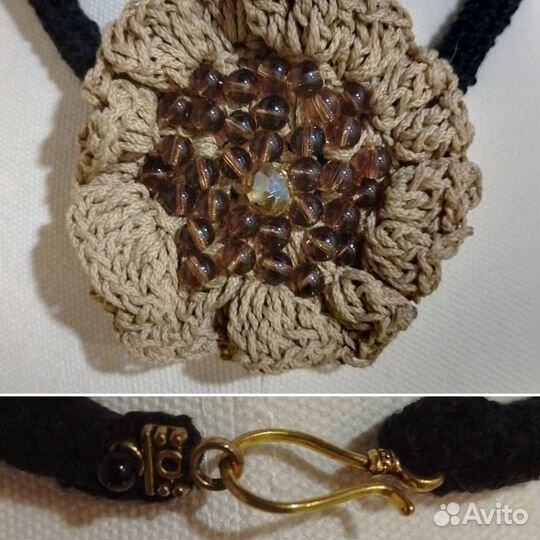 Колье Цветок ручная работа