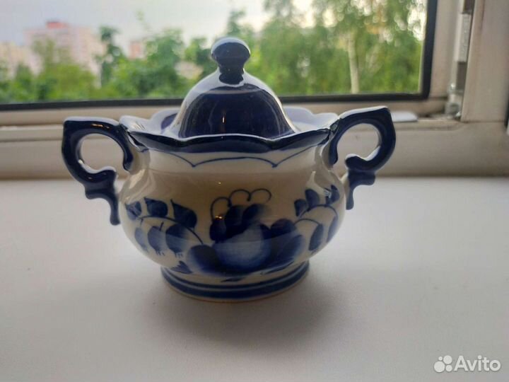 Сахарница СССР гжель