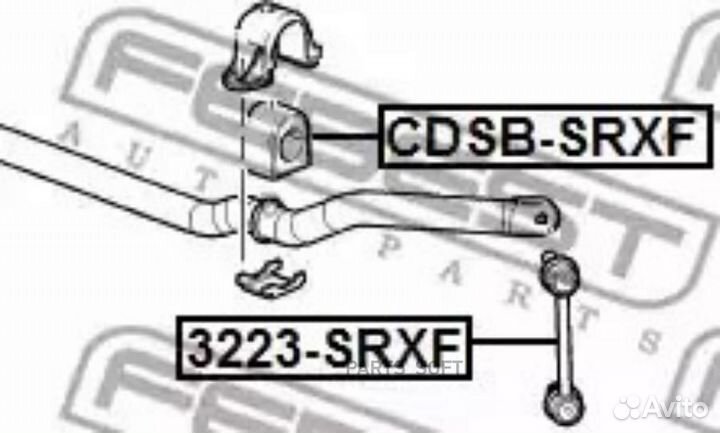 Втулка передн стабилизатора cadillac SRX 2003-2010