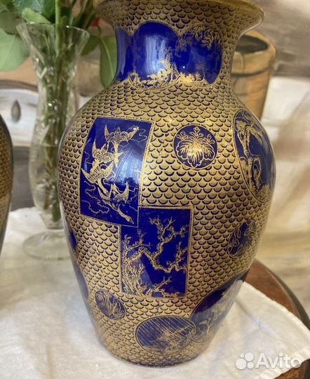 Парные Антикварные вазы. Англия