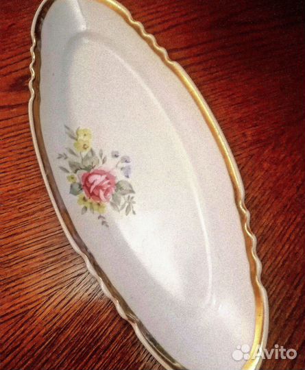 Фарфоровая селедочница Дулево, СССР