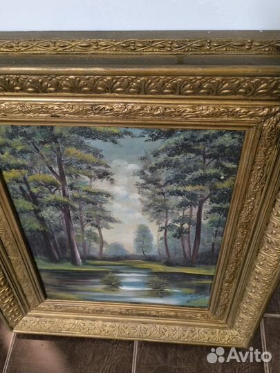Старинная картина 19 век