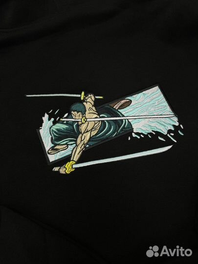 Вышивка на худи с аниме