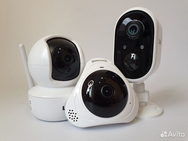 Видеокамеры wifi поворотные комнатные (видеоняня)