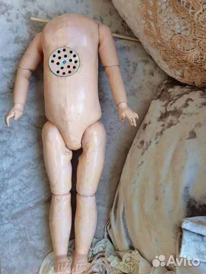 Тело антикварной французской куклы