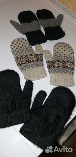 Шапка на мальчика 50 52 и варежки