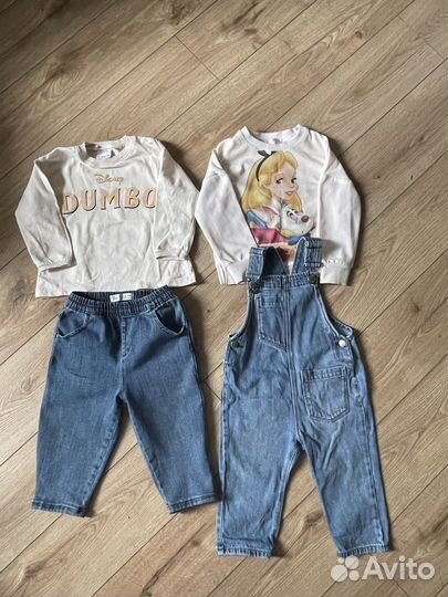 Zara джинсы, комбинезон, кофта и толстовка