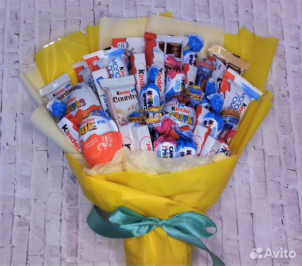 Букет из Киндер конфет. Сладкий подарок