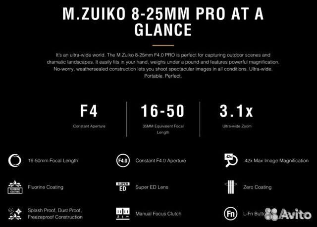 Olympus M.zuiko digital ED 8-25mm F4.0 PRO