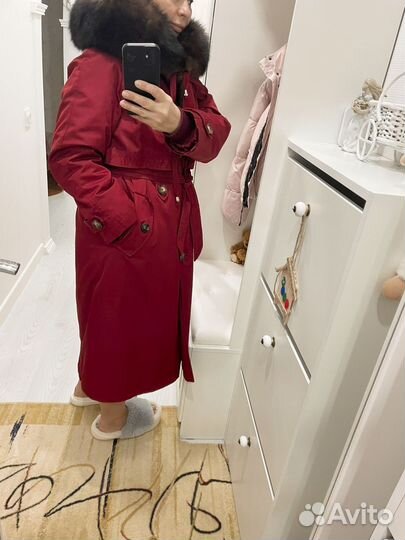 Парка пальто с мехом