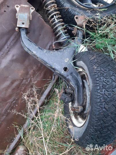 Задняя подвеска запорожца с колесами