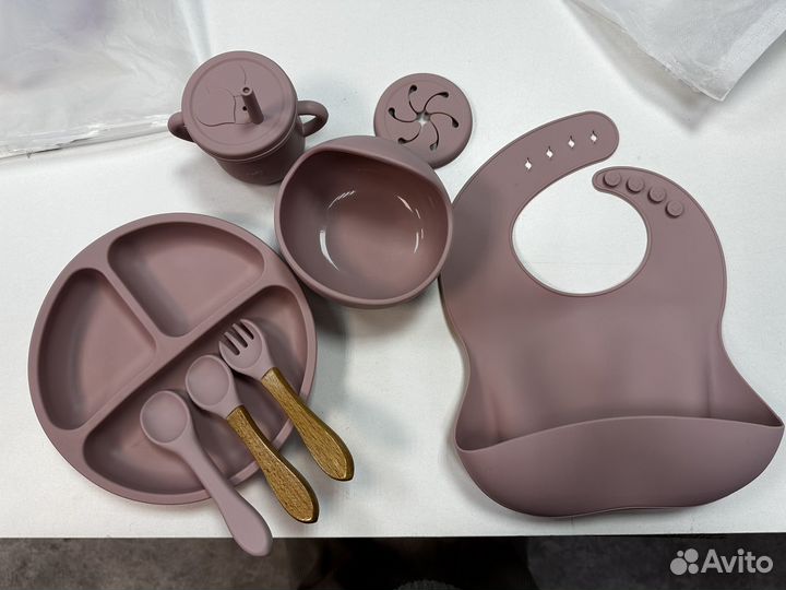 Набор детской силиконовой посуды