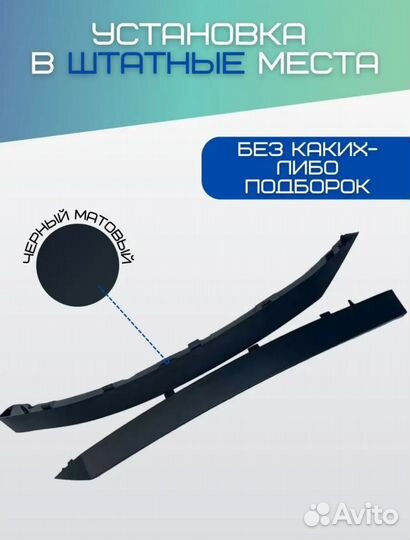 Накладки переднего бампера Приора