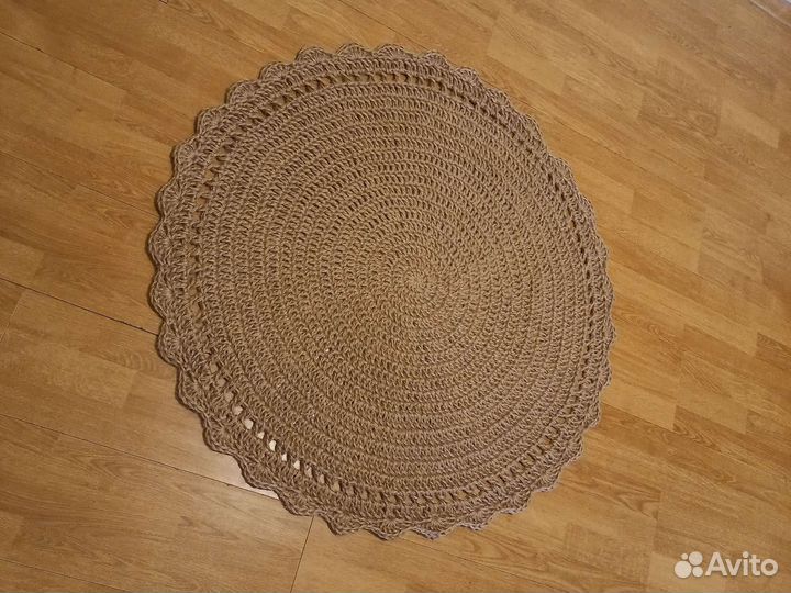 Ковер из джута круглый