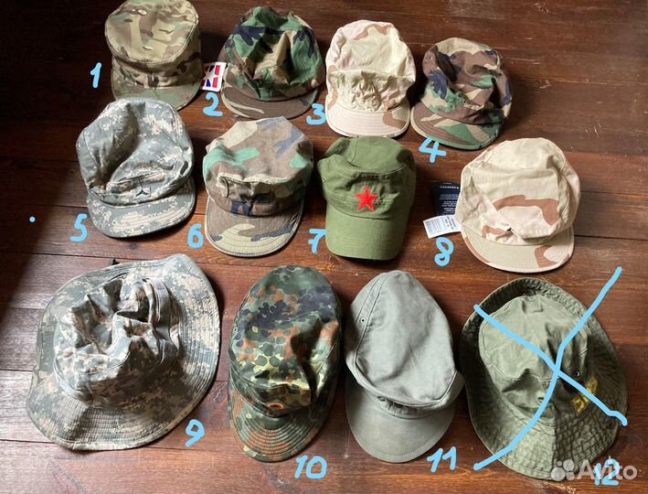 Кепки, панамы USA, BW, Вьетнам