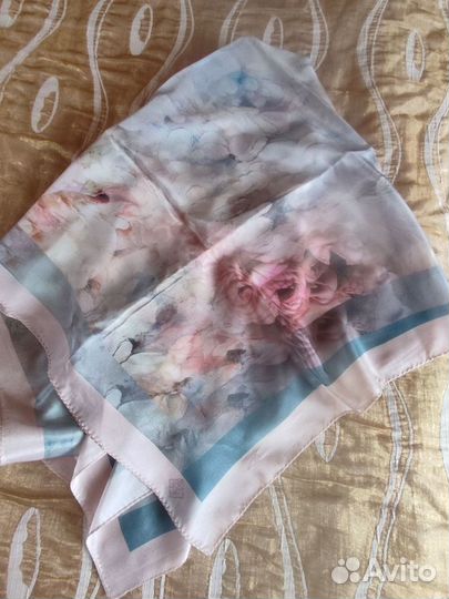 Павловопосадский платок шелк 89*89