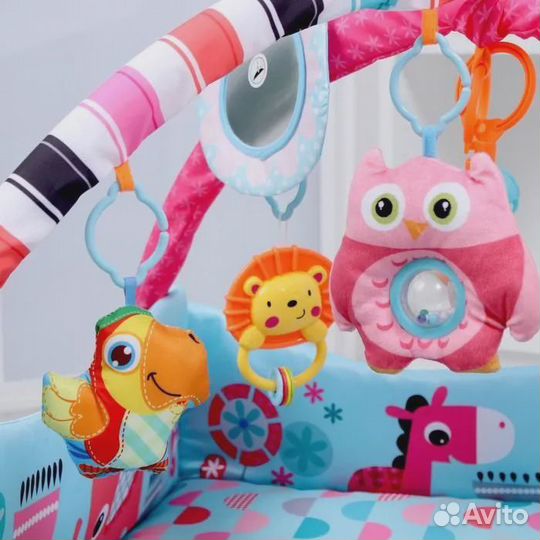 Развивающий коврик Божья коровка - манеж, с дугами