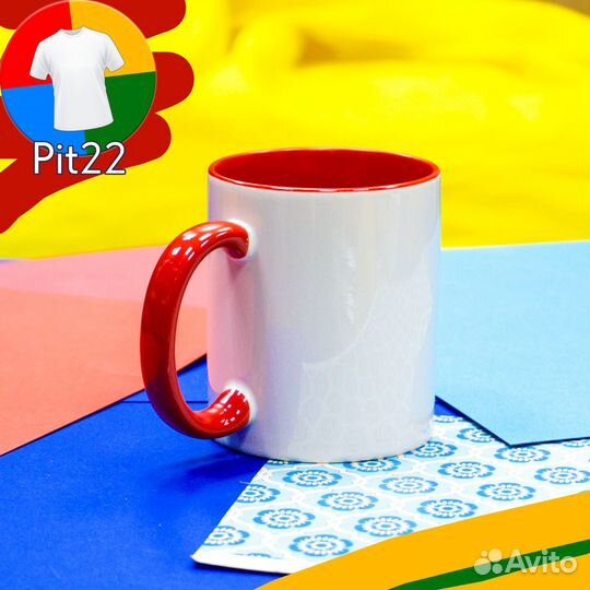 Кружки для сублимации цветная заливка