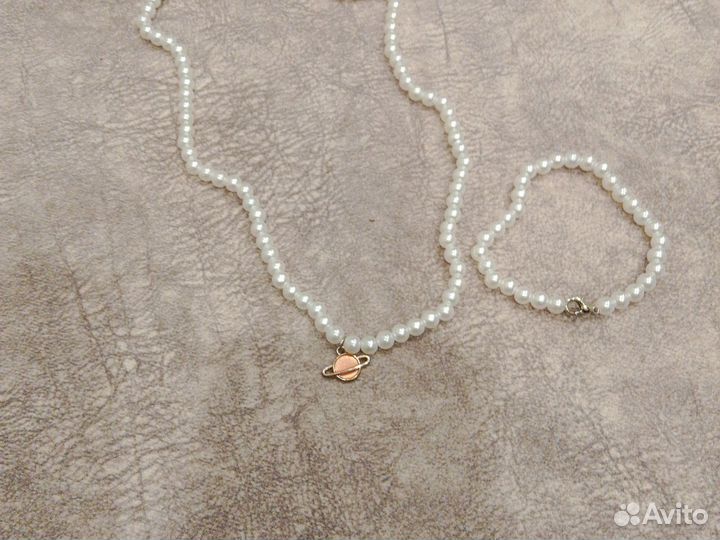 Набор бусы и браслет