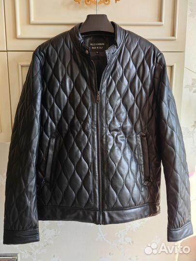 Dolce Gabbana кожаная куртка джинсы р48-50-52-54