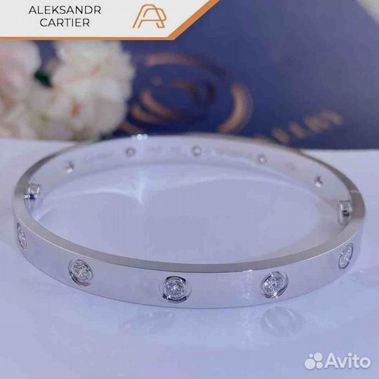 Браслет Картье из золота с 10 бриллиантами