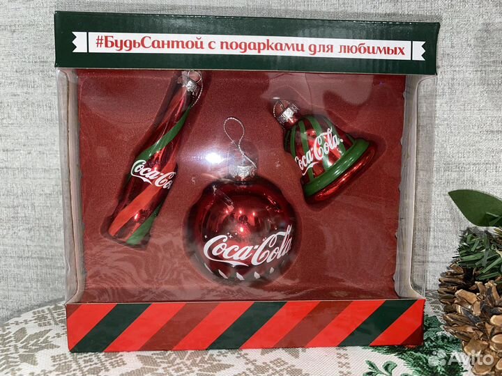 Набор елочных игрушек кока кола
