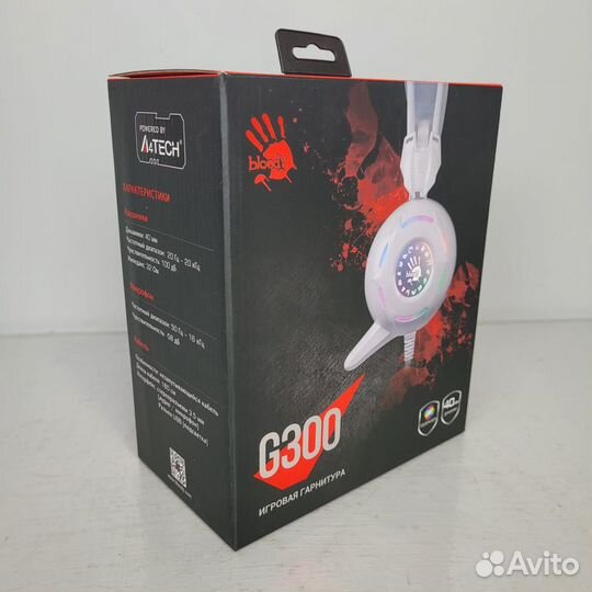 Гарнитура A4tech bloody G300 white (Новая)