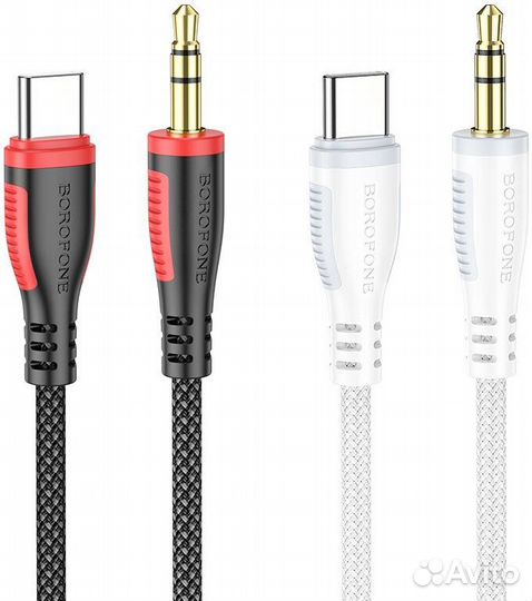 AUX Кабель Borofone BL14 Type-C - 3,5, 1 м, черный