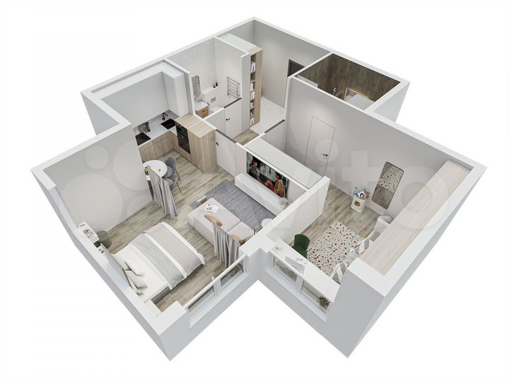 2-к. квартира, 55,8 м², 2/14 эт.