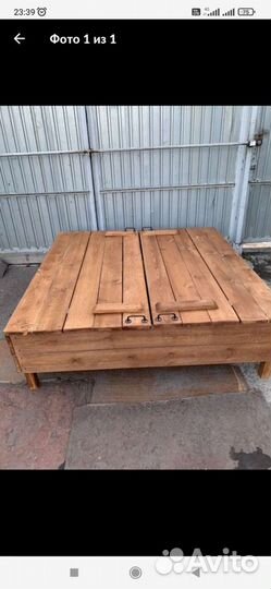 Детская песочница с крышкой