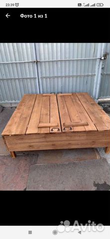 Детская песочница с крышкой