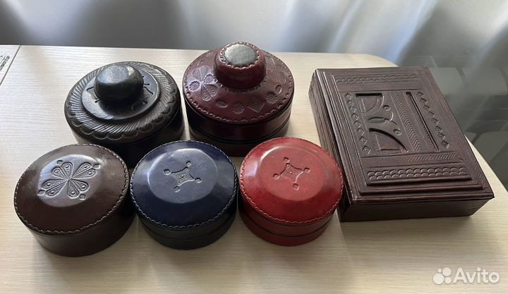 Шкатулки кожаные(Африка)