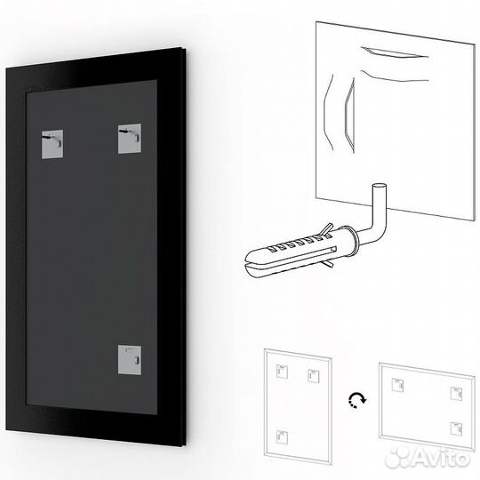 Зеркало Evoform Definite 83х63 BY 1009 в багетной