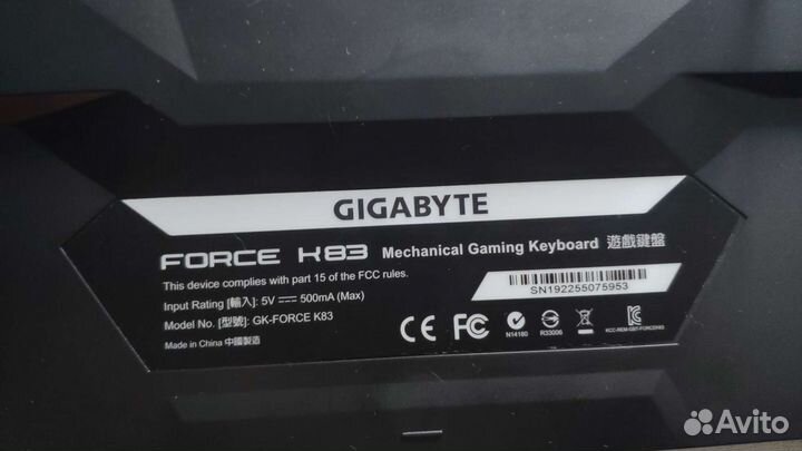 Механическая клавиатура gigabyte force k83
