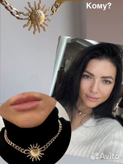 Колье чокер золотой