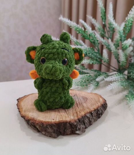 Вязаные брелки заяц зайчик хаски собака дракончик