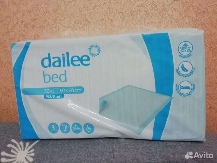 Пеленки одноразовые Dailee Bed, 60х60