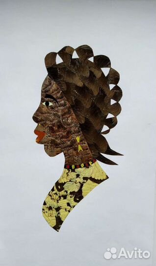 Картина из крыльев бабочек. 