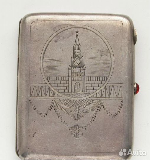 Портсигар серебро