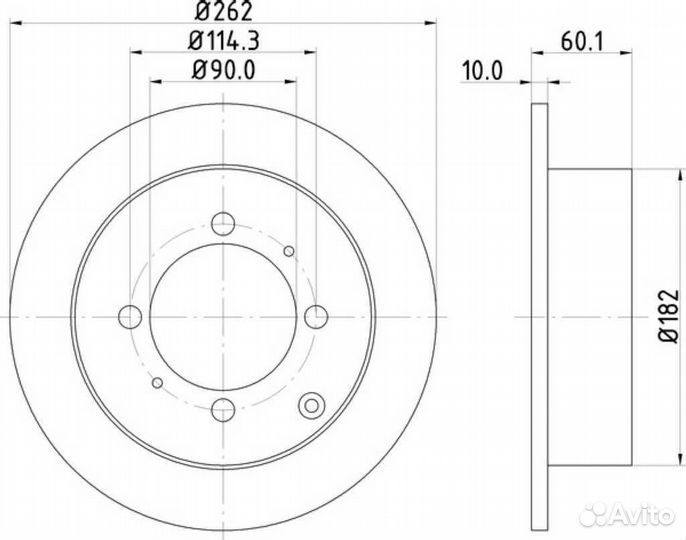 Диск тормозной mitsubishi. lancer lancer cedia leg