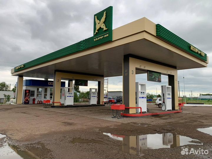 Облицовка зданий АЗС композитными панелями