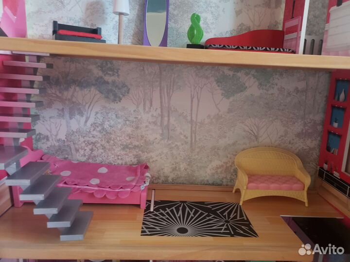 Кукольный домик для барби с лифтом