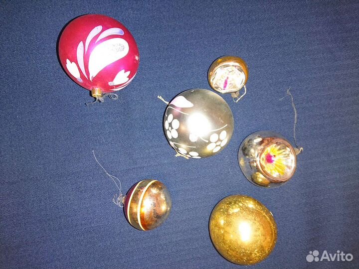Елочные игрушки СССР стекло и пенопласт