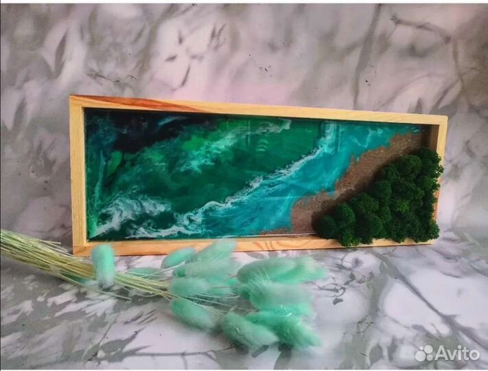 Картина эпоксидная смола интерьер подарок