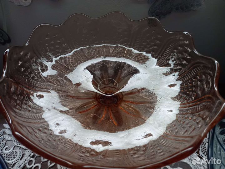 Вазы фруктовницы цветное стекло