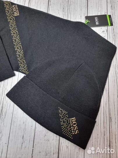Мужской набор Шапка Шарф Boss Hugo Boss оригинал