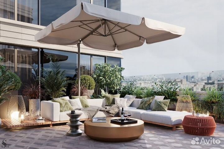 Большой уличный зонт 3*3 4*4 5*5