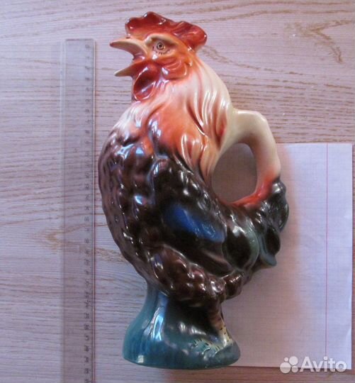 Статуэтки СССР рыбка салфетница и графин петушок
