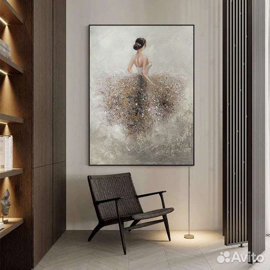 Красивая картина маслом девушка